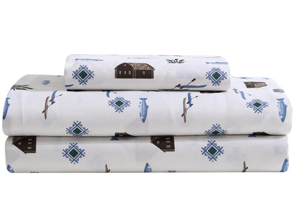 Cozy Cabin 3-Piece Twin Microfiber Sheet Set, Lake Day