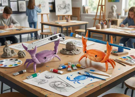 IYHVIXN 3 Packs Desk Crab Pen Holder,Creative Crab Pen Stand Holder,Weightlifting Crabs Penholder Bracket Storage,New Cute Crab-Shaped Pen Holders,Funny Desk Decor for Office Desks,Studio