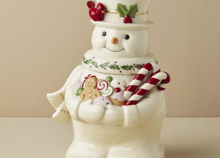 Lenox Happy Holly Days Christmas Snowman Cookie Jar