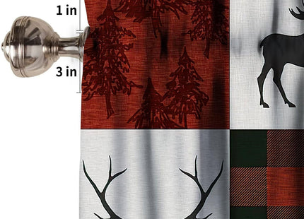 ICMOLYYENLO Vintage Rustic Cottage Valance Curtains Bear Moose Rustic Farmhouse Valance Curtains 54x18 inches 1 Panel