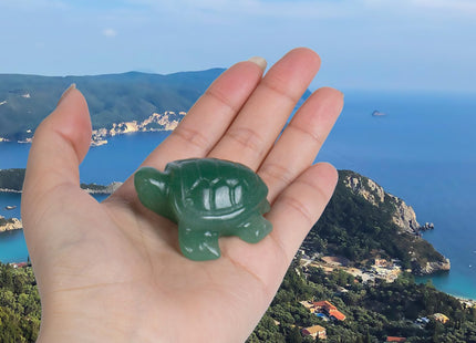 Hguxmcu Crystal Turtle Travel Gifts for Women, 2.1" Hand Carved Sea Turtle