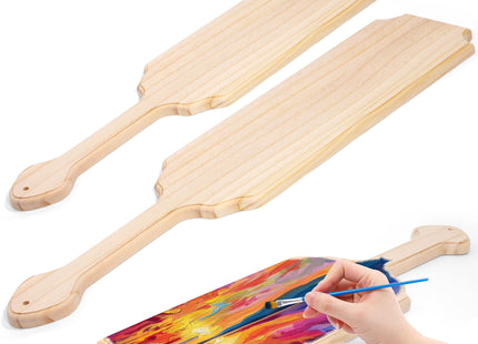 Pllieay 2 Pack 22 Inch Unfinished Wooden Paddle for Greek Fraternity Sorority DIY Custom Painting Home Decor