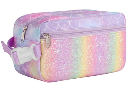 Bagseri Kids Snack Bag Girls - 3.9L Small Lunch Bag, Glitter Mermaid Scale