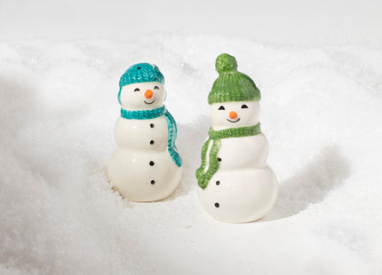 Lenox Balsam Lane Snowman Christmas Salt and Pepper Shaker Set
