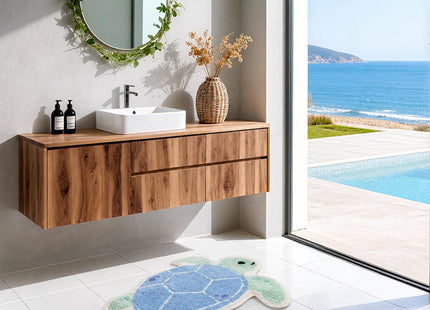 NIGOWAYS Sea Turtle Bath Rugs for Bathroom,Cute Bath Rug Cartoon Turtle