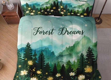 WeCozy Twin Comforter Set, 2 Pieces Forest Mountain Bedding Set
