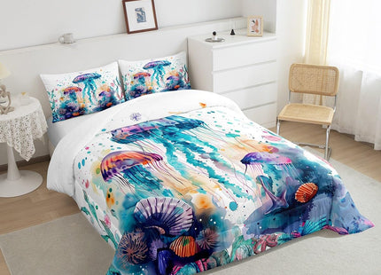 Feelyou Jellyfish Comforter Set Full Size Kids Ocean Comforter Boys Girls