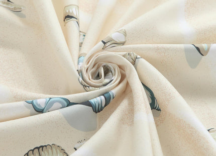 BESTRIPES Extra Long Fabric Shower Curtain, Beige Beach Coastal Seashell Shower Curtains for Bathroom, 72" W x 84" H