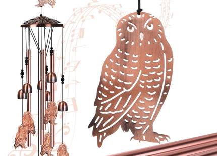 Briwooody Owl Wind Chimes for Outside Christmas Owl Gifts