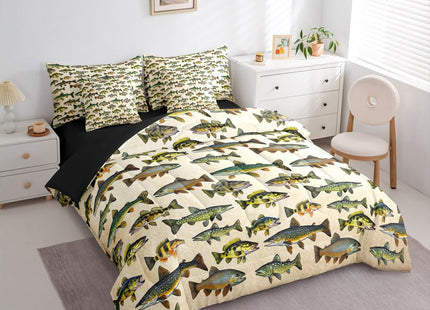 Erosebridal Kids Pike Fish 7 Pieces Comforter Set Full Size