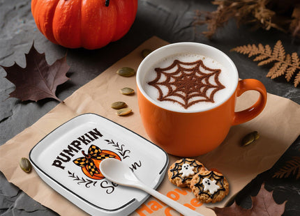 Pumpkin Ceramic Spoon Rest for Kitchen Stove Top Counter