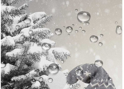 Christmas Shower Curtain, Snowman Snowy Pine Tree Bathroom Decor,69X70 IN