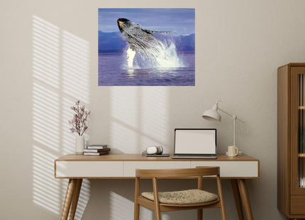 Humpback Sea Whale Ocean Animal Wall Decor Art Print Poster (16x20)