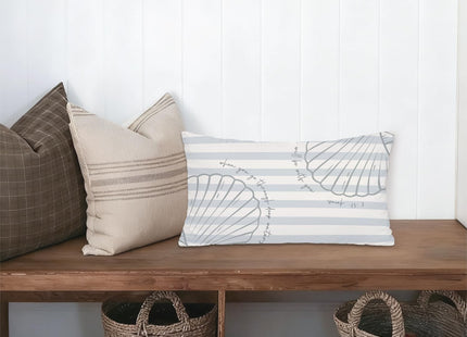 RTXLEZM Seashell Coastal Christian 12x20 Pillow Cover, Beach Room Decor Aesthetic, Isaiah 43:2 Scripture Bible Verse Decorative Throw Pillow Covers Pillowcases for House Home Couch Bed Living Room