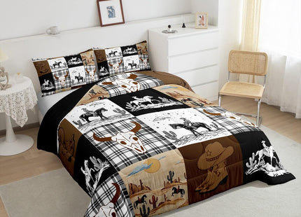 Erosebridal Boho Skull Bull Horse Queen Comforter Set for Kids Boys Men