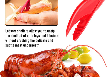 Hiware 20-piece Seafood Tools Set includes 6 Crab Crackers, 6 Lobster Shellers, 6 Crab Leg Forks/Picks and 2 Seafood Scissors & Storage Bag - Nut Cracker Set