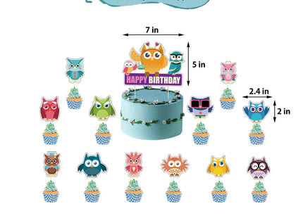 Chilfamy Owl Birthday Decorations, Cute Owl Theme Party Supplies