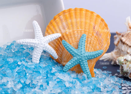 AUEAR, 16 Pack Resin Pencil Finger Starfish Decor Beach Ocean Flat Back Ornaments for Wedding Christmas Tree Home Decorations
