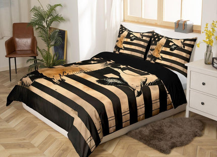 Erosebridal Duck Hunting Bedding Set Retro Black White American Flag Twin Comforter Cover for Teen Boys Men,Wildlife Animal Duvet Cover Hunting Flag Quilt Cover for Hunter with Zipper 1 Pillow Case