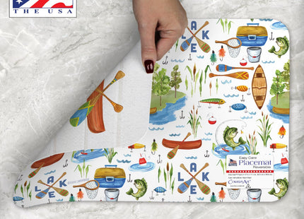 CounterArt Lake Living Reversible Easy Care Placemat 4 Pack