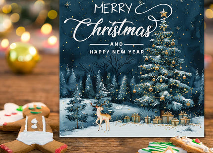 Merry Christmas Wooden Sign Deer & New Year Home Decor