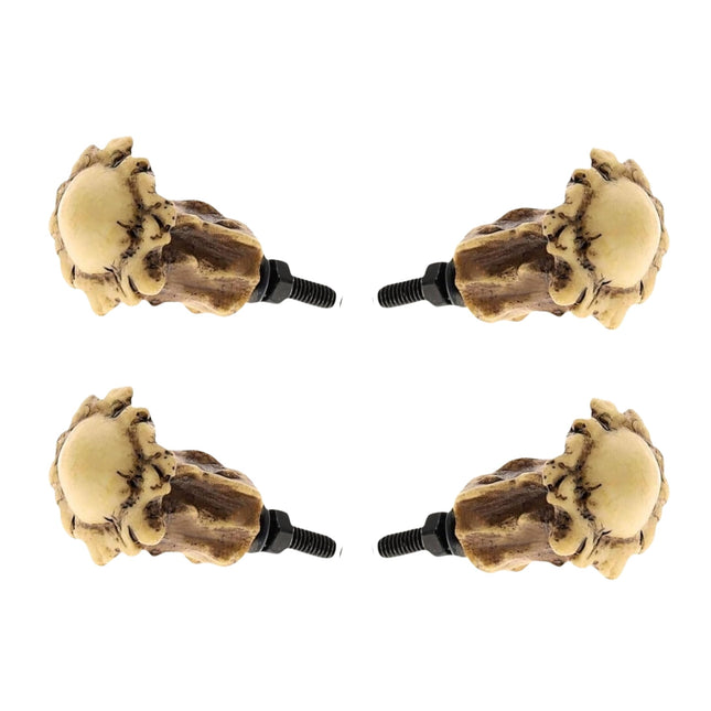 BestGiftEver Faux Antler Cabinet Knobs - Resin Rustic Drawer Pulls 4 Pack