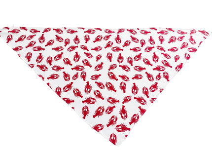 CUTIE TIES Lobster Dog Bandana–Cooling Material-Premium Quality Bandanas for Dogs-Fancy Bandanas-Cute Dog Bandanas in Two Sizes - Dog Bandana for All Breeds (Lobster, Small (13.75" x 13.75" x 19"))