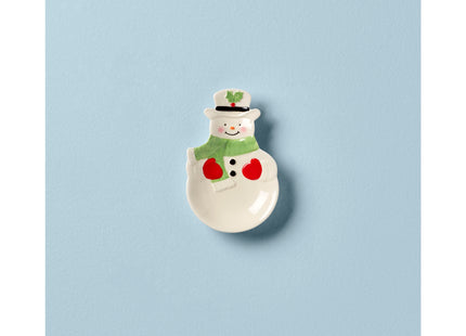 Lenox 882206 Holiday Snowman Spoon Rest, Christmas Hosting