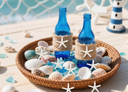 Framendino, 30 Pack 2.3 Inch White Starfish Resin Pencil Finger Decor Ornaments for Home Wedding Christmas Decorations