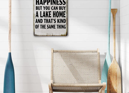 Lake House Decor For The Home Fishing Cabin Metal Tin Sign Outdoor You Can'T Buy Happiness But You Can Buy A Lake Home Signs Lake Life Wall Decor Lake House Gifts 12 X 8 Inch