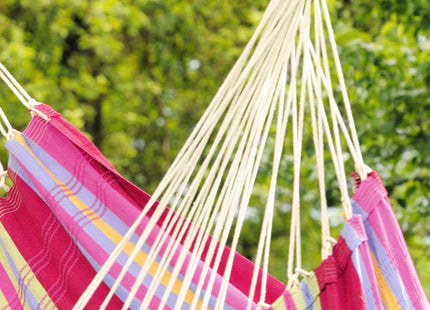 BYER of MAINE Brazil Chair (Sorbet), Hammock Chair, Hanging Chair, Authentic Made in Brazil, Cotton/Polyester Mix, Use Indoors or Outdoors, Holds up to 240lbs