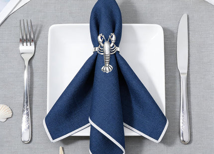 Davifina 6pcs Lobster Napkin Rings for Coastal Beach Party,Nautical Dinner