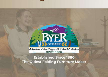 BYER OF MAINE Pangean Folding Wooden Side Table, Camping & Garden Use