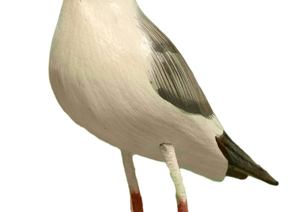 Nautical Decoration Hand Made Wooden Seagull Figurine, 6.5 Inches Tall