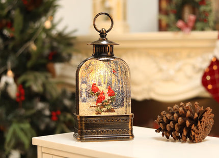 11Inch Christmas Snow Globes Cardinal Gifts, Musical Cardinal Snow Globe Glitter Light Up, Christmas Decorations Indoor 6H Timer Red Cardinal Christmas Decor for Women