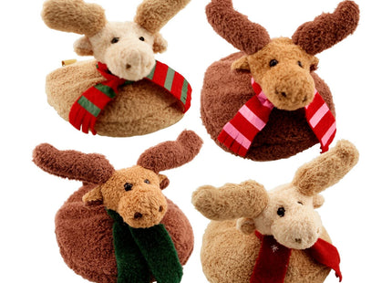 Drinkwear 4-Piece Choc Moose Plush Coasters for Wine, Beer and Cocktail