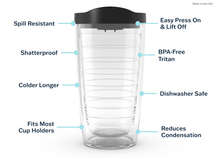 Tervis Sara Berrenson - Atlantica Collection Made in USA Double Walled Insulated Tumbler Travel Cup Keeps Drinks Cold & Hot, 16oz, Lobster