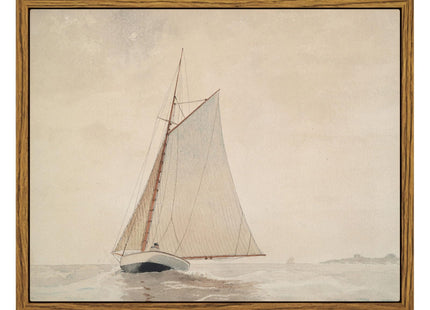 InSimSea Framed Wall Art for Living Room White Sailboat Wall Decor 8x10 In