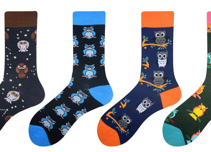 Mens Owl Socks Funny Owl Gifts Novelty Socks Slippers Pajamas for Men