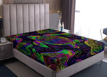 Feelyou Sea Turtle Fitted Sheet Ocean Creature Bed Sheet Set Sea Animal Bedding Boho Mandala Sheet Set Twin Size Includes 1 Sheets & 1 Pillowcase (No Flat Sheet)