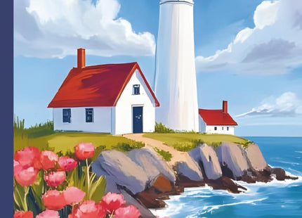 Maine Lighthouse Travel Journal: A lined 6x9 notebook to write about your trip to New England