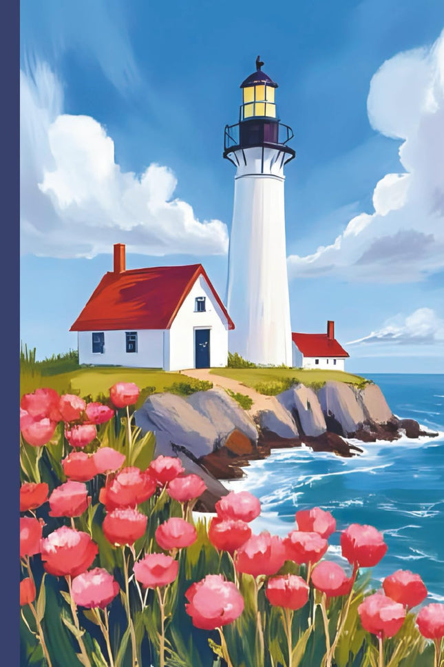 Maine Lighthouse Travel Journal: A lined 6x9 notebook to write about your trip to New England