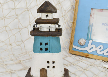 Wooden Lighthouse Decor Nautical Tabletop Centerpiece Decorative Lighthouse