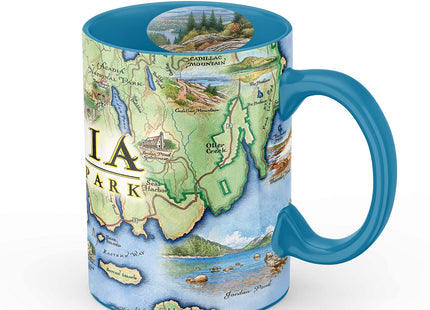 Xplorer Maps Acadia National Park Map Ceramic Mug (16oz) – BPA-Free Coffee Cup for Hot & Cold Drinks – Perfect for Office, Home, or Gift