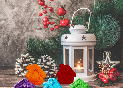 2 Pack Gingerbread House Cake Molds Christmas Gingerbread House Baking Mold 6-Cavity Silicone Village Gingerbread House Mold Perfect for Cake Cupcake Decoration Soap Pudding Chocolate Candy Ice Cube