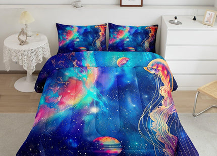 Feelyou Jellyfish Ocean Sea Comforter Set Twin Size Boys Bedding