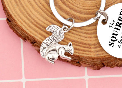 Heigebi Squirrel Gift Keychain for Squirrel Lover Gift for Women Men Zookeeper Coworker Christmas Birthday Gifts Animal Squirrels Keyring
