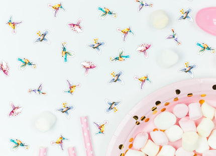 SHADOAMP Hummingbird Table Party Decorations Confetti, 200pcs Hummingbird Confetti for Bird Table Party Decorations Flowers Hummingbirds Love Decorations Women Girl