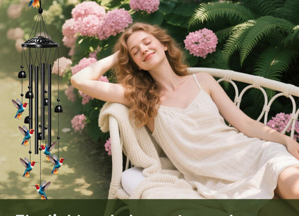 Hummingbird Wind Chimes for Outside, Hummingbird Gifts for Women/Men/Mother