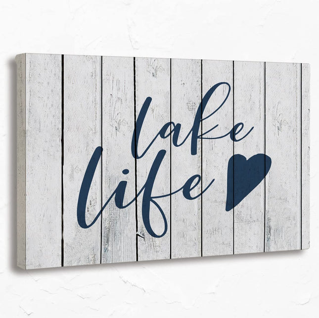 Tizzer Lake Life Canvas Wall Art Prints - Lake House & Home Decor for Summer - 11x14 Inches